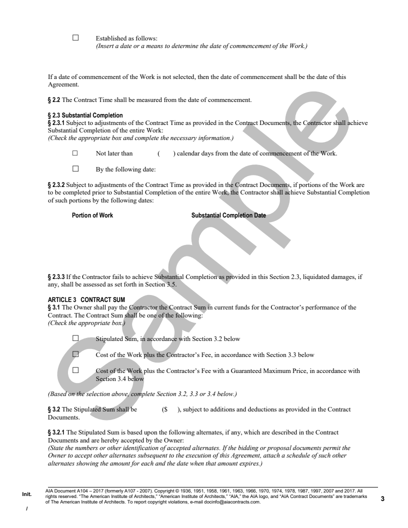 AIA Contract Documents