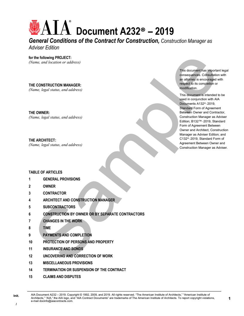 A232–2019 General Conditions-CMa edition