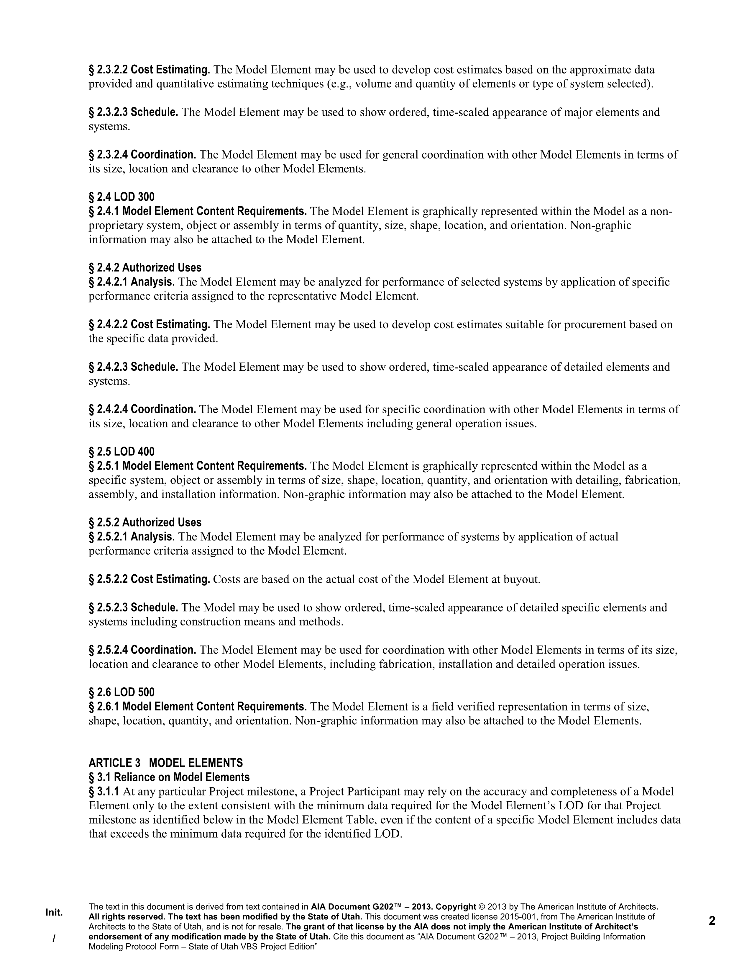 G202- 2013 Utah Project Building Information Modeling Protocol Form VBS ...